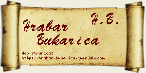 Hrabar Bukarica vizit kartica